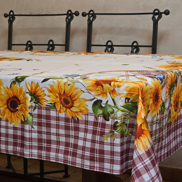 Digital Sunflower Tablecloth