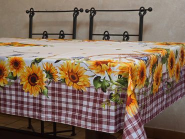 Digital Sunflower Tablecloth