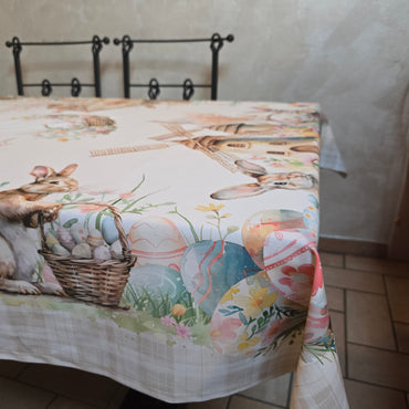 Tablecloth with Easter Eggs and Mills Digital