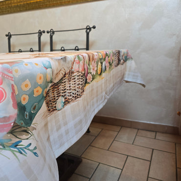 Tablecloth with Easter Eggs and Mills Digital