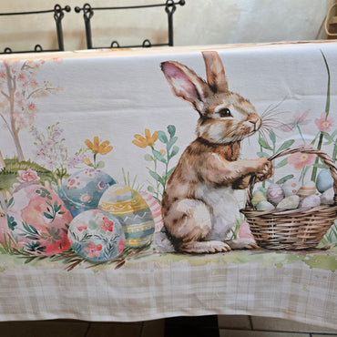 Tablecloth with Easter Eggs and Mills Digital