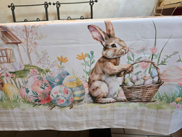 Tablecloth with Easter Eggs and Mills Digital