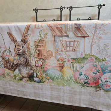 Tablecloth with Easter Eggs and Mills Digital