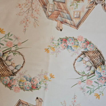 Tablecloth with Easter Eggs and Mills Digital