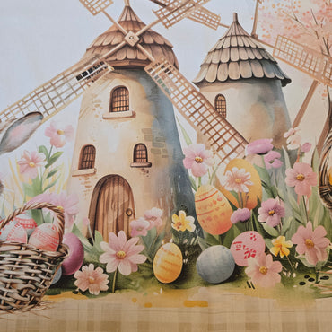 Tablecloth with Easter Eggs and Mills Digital