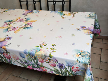 Digital Easter Eggs Tablecloth