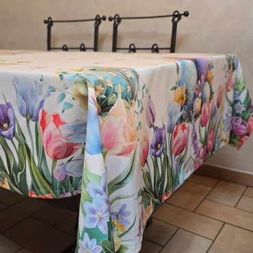Digital Easter Eggs Tablecloth