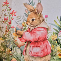 Tablecloth with Digital Easter Rabbits