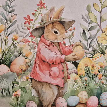 Tablecloth with Digital Easter Rabbits