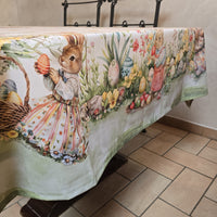 Tovaglia con Conigli Pasquali Digitale