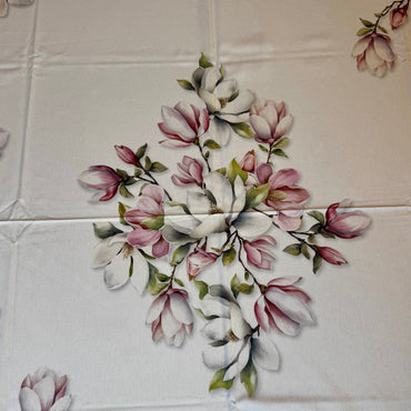 Tovaglia con cornice e Magnolie Digitale