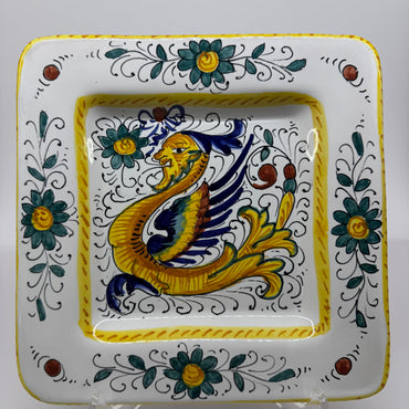 Square Plate Raffaellesco Decor
