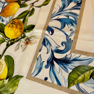 Tovaglia con Limoni e Fiori Digitale