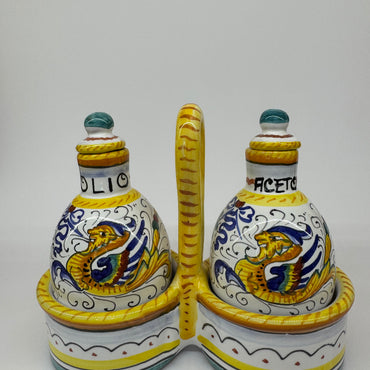 Set Olio Aceto Decoro Raffaellesco