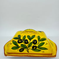 Porta Burro Rettangolare Decoro Olive fondo Giallo