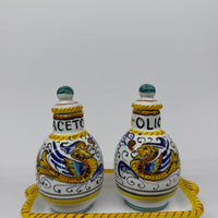 Set Olio Aceto Decoro Raffaellesco