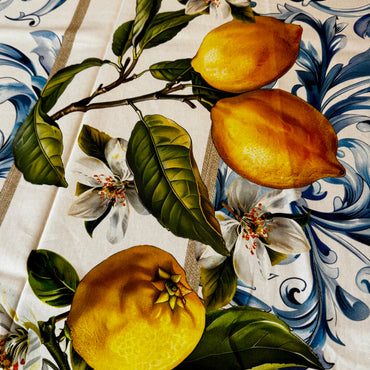 Tovaglia con Limoni e Fiori Digitale