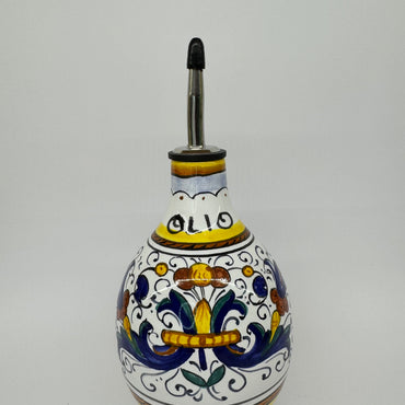 Oil cruet Deruta decoration