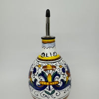 Oil cruet Deruta decoration