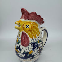 Brocca A Forma Di Gallo Decoro Deruta