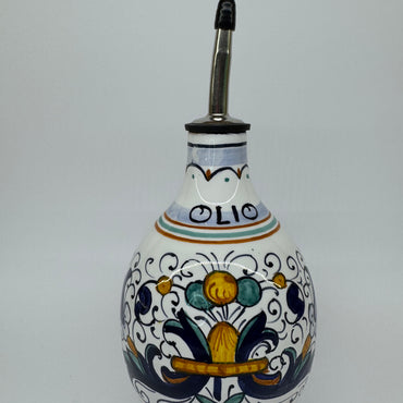 Oil cruet Deruta decoration