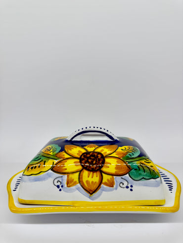 Gambino Sunflower Decorated Butter Holder