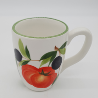 Glass Mug Decor Tomatoes And Olives