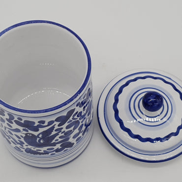 Jar with Blue Arabesque Decor