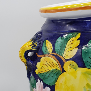 Porta Ombrelli a Forma di Orcio Decoro Limone Gambino