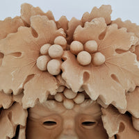 Old Bacchus Small Terracotta Mask