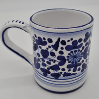 Bicchiere Mug Decoro Arabesco Blu