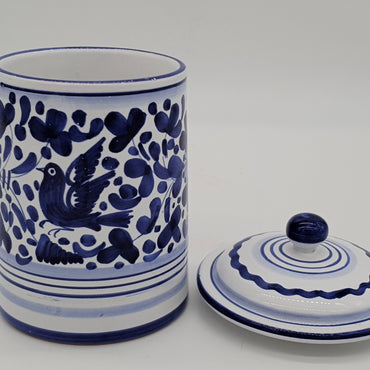 Jar with Blue Arabesque Decor