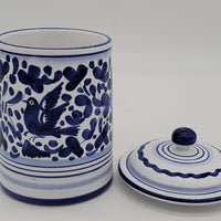 Jar with Blue Arabesque Decor