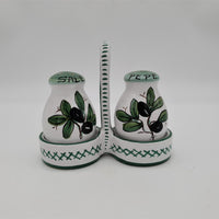 Set Sale e Pepe Decoro Olive Fondo Bianco