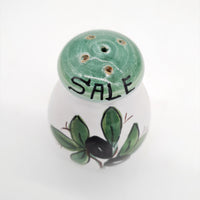 Salt and Pepper Set Olive Decor White Background
