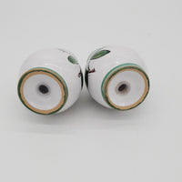 Salt and Pepper Set Olive Decor White Background