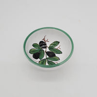 Bowl Decorated Olive White Background