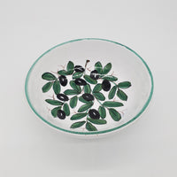 Bowl Decorated Olive White Background