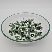 Bowl Decorated Olive White Background