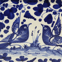 Tray With Blue Arabesque Decor Handles
