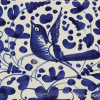 Tray With Blue Arabesque Decor Handles