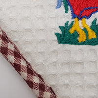 Heart-shaped Potholder Cream Rooster