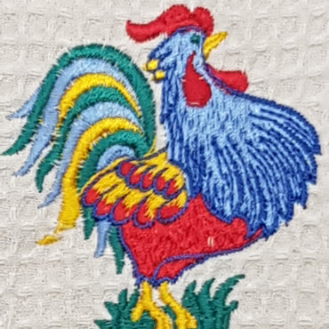 Square Potholder Beige Rooster
