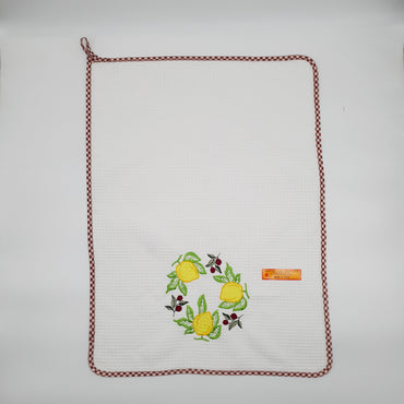 Canovaccio Rettangolare Limone Olive Panna