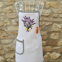 Grembiule Cucina Panna Nido D'Ape Lavanda