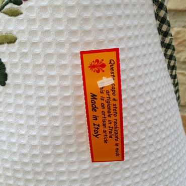Kitchen Apron Cream Honeycomb Lavender