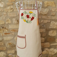 Grembiule Cucina Beige Nido D'Ape Uva