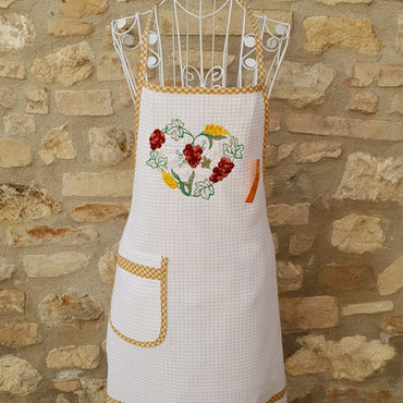 Grembiule Cucina Panna Nido D'Ape Uva