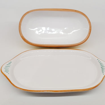 Porta Burro Ovale Decoro Olive fondo Giallo