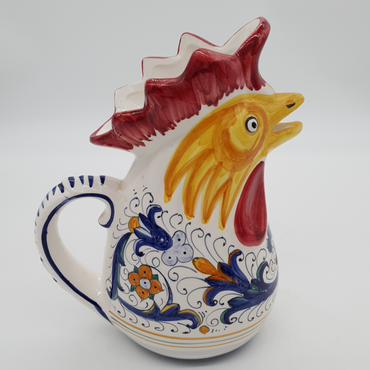 Rooster Shaped Pitcher Deruta Decoration
